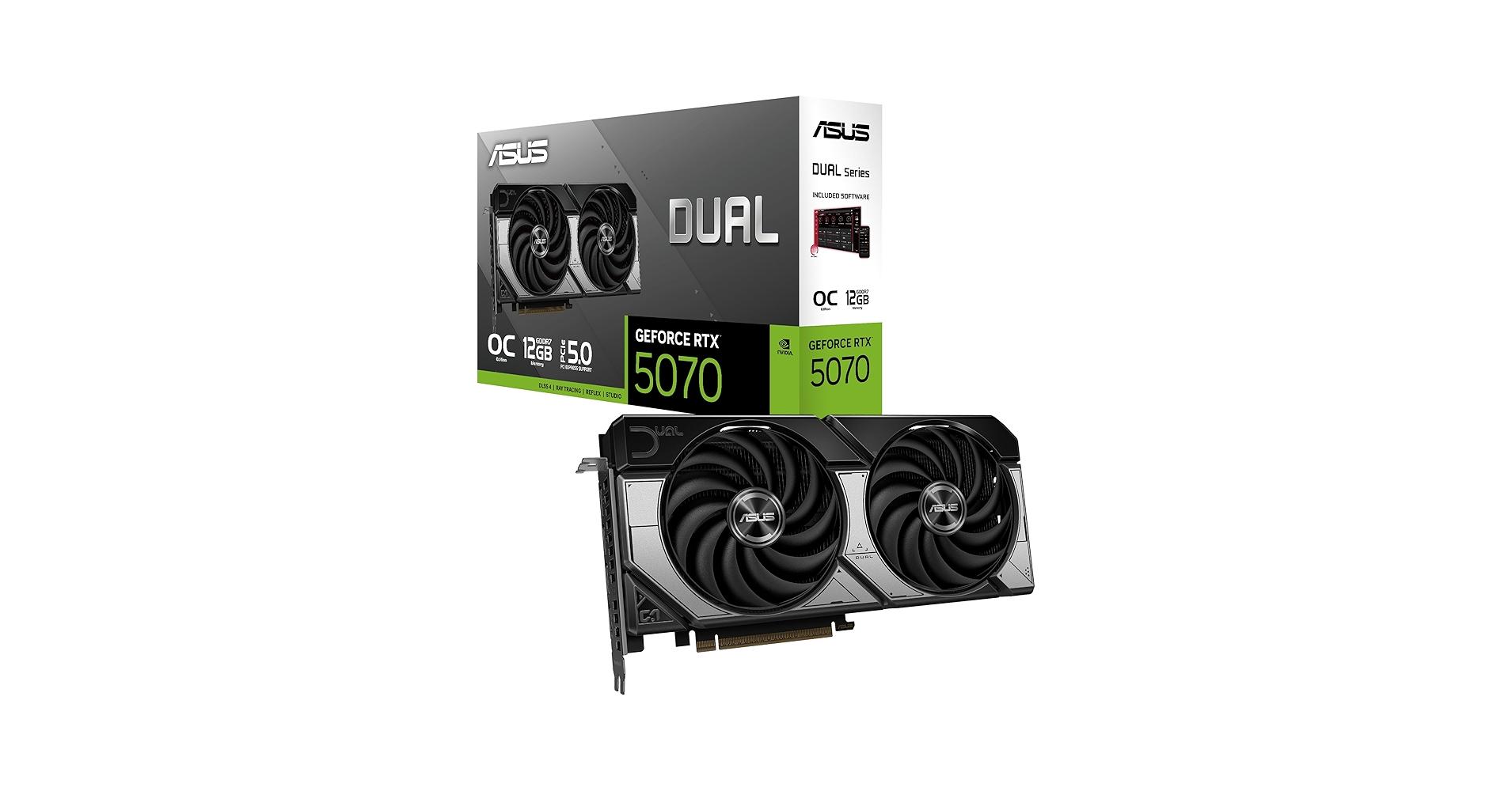ASUS Dual GeForce RTX™ 5070 12GB GDDR7 OC Edition