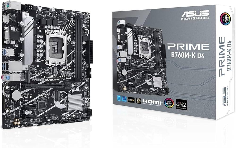 ASUS PRIME B760M-K Intel LGA 1700 mATX  + I5 12400F TRAY